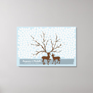 Deer Heart Guest Book Canvas - 250 ruimtes