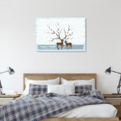 Deer Heart Guest Book Canvas - 250 ruimtes Afdruk (Insitu (Slaapkamer))