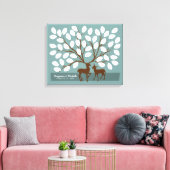 Deer Heart Guest Book Canvas - 50 handtekeningen (Insitu (Woonkamer))