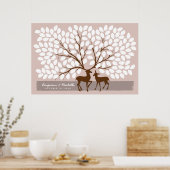 Deer Heart Guest Book Poster - 150 handtekeningen (Keuken)