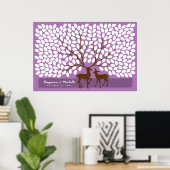 Deer Heart Guest Book Poster - 250 ruimtes (Thuiskantoor)