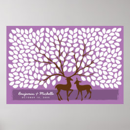 Deer Heart Guest Book Poster - 250 ruimtes