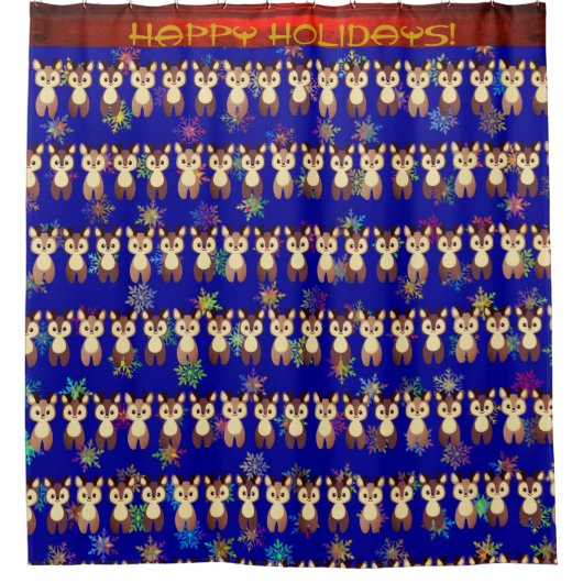 Deer - Holiday Spirit Douchegordijn (Voorkant)