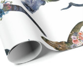Deer Horn Floral Pattern Cadeaupapier (Rol Hoek)