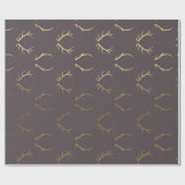 Deer Horns Brown Gold Chocolate Luxury VIP Cadeaupapier (Vlak)