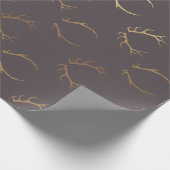 Deer Horns Brown Gold Chocolate Luxury VIP Cadeaupapier (Hoek)