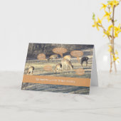 Deer Humor Denking van U Kaart (Gele Bloem)