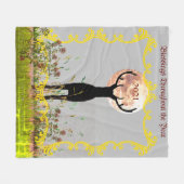Deer Hunt Cabin Decor Gift Fleece Deken (Voorkant (Horizontaal))