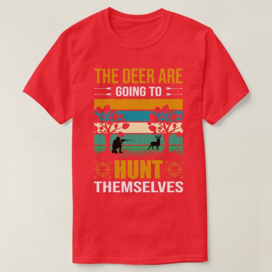 Deer Hunt T Shirt Design (Design voorkant)