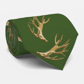 Deer Hunter Antlers Forest Green Stropdas (Opgerold)
