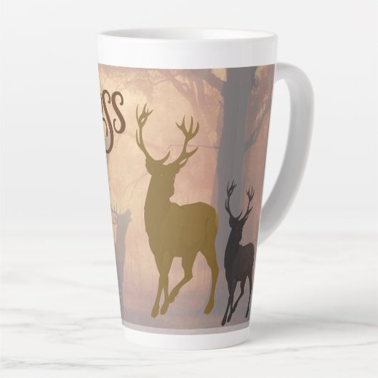 Deer Hunter Antlers Name Sjabloon Mok (Rechterhoek)