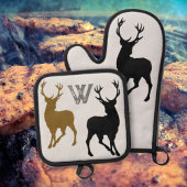 Deer Hunter Antlers Woodsman Ovenwant & Pannenlap Set