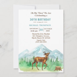 Deer Hunter Any Age Birthday Uitnodiging