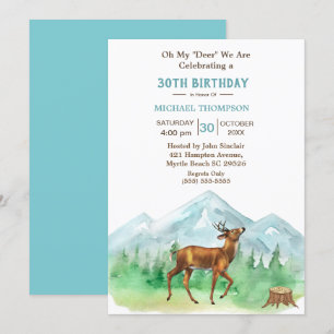 Deer Hunter Any Age Birthday Uitnodiging