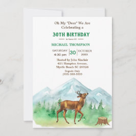 Deer Hunter Any Age Birthday Uitnodiging