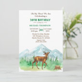 Deer Hunter Any Age Birthday Uitnodiging (Staand voorkant)