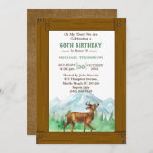 Deer Hunter Any Age Birthday Uitnodiging (Voorkant / Achterkant)