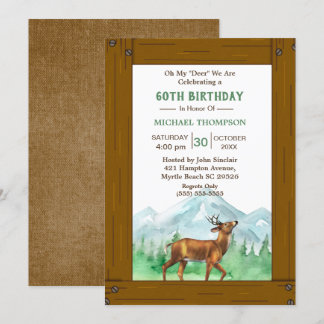 Deer Hunter Any Age Birthday Uitnodiging