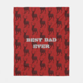 Deer Hunter Beste Papa Red Fleece Deken (Voorkant)