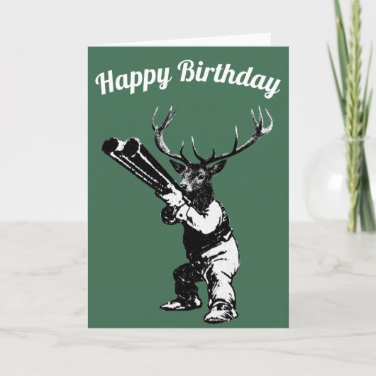 Deer Hunter Birthday Card Kaart (Voorkant)