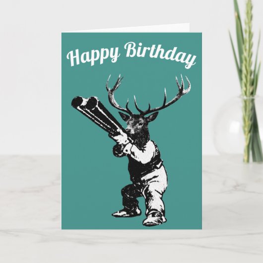 Deer Hunter Birthday Card Kaart (Voorkant)