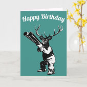 Deer Hunter Birthday Card Kaart (Gele Bloem)