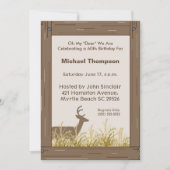 Deer Hunter Birthday Invitation Kaart (Voorkant)