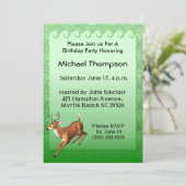 Deer Hunter Birthday Invitation Kaart (Staand voorkant)