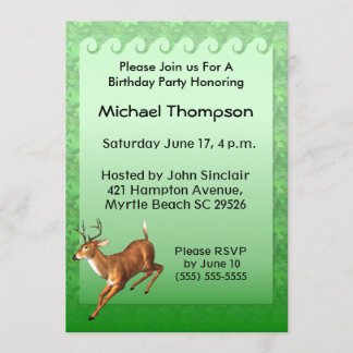 Deer Hunter Birthday Invitation Kaart