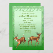 Deer Hunter Birthday Invitation Kaart (Voorkant / Achterkant)
