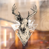 Deer Hunter Buck European Skull Raamsticker (Vel 2)