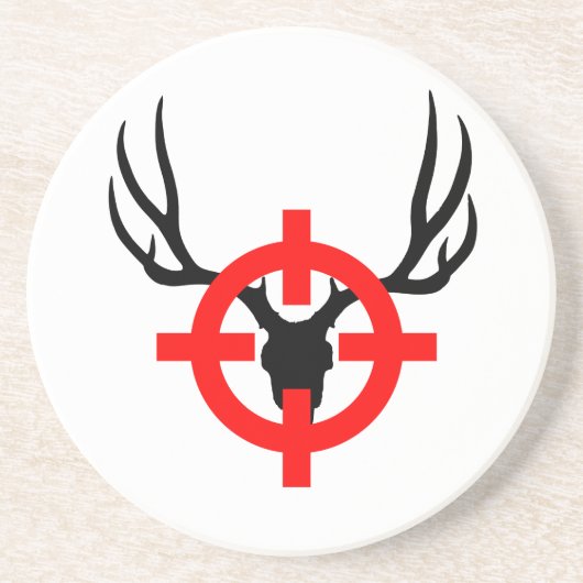 Deer Hunter - Bullseye Zandsteen Onderzetter (Voorkant)