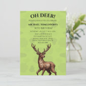 Deer Hunter Camouflage Birthday Uitnodiging (Staand voorkant)