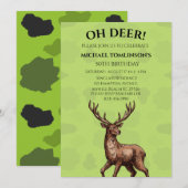 Deer Hunter Camouflage Birthday Uitnodiging (Voorkant / Achterkant)