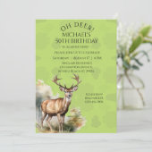 Deer Hunter Camouflage Birthday Uitnodiging (Staand voorkant)
