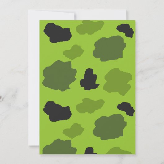 Deer Hunter Camouflage Birthday Uitnodiging (Achterkant)
