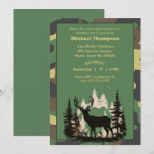 Deer Hunter Camouflage Birthday Uitnodiging (Voorkant / Achterkant)