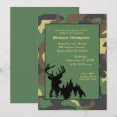 Deer Hunter Camouflage Birthday Uitnodiging (Voorkant / Achterkant)