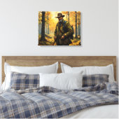 Deer Hunter Canvas Afdruk (Insitu (Slaapkamer))