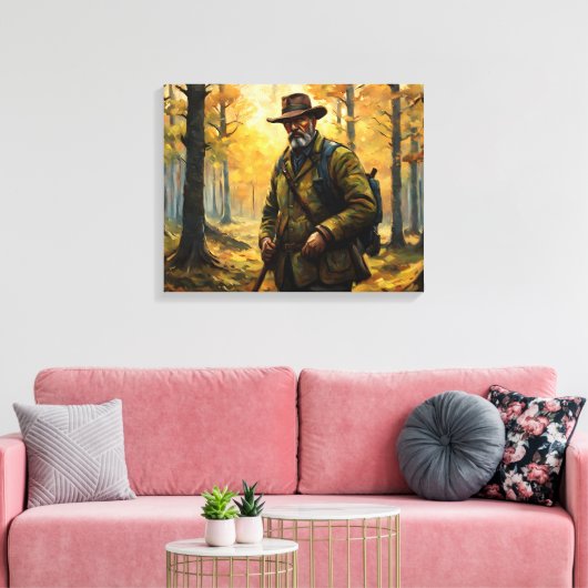 Deer Hunter Canvas Afdruk (Insitu (Woonkamer))