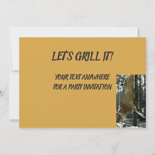 DEER HUNTER DOOD IT EN GRILLE IT PARTIJ KAART (Achterkant)