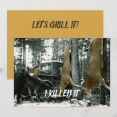 DEER HUNTER DOOD IT EN GRILLE IT PARTIJ KAART (Voorkant / Achterkant)