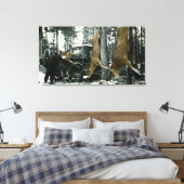DEER HUNTER FOTOGRAPH COLORSPLASH CANVAS AFDRUK (Insitu (Slaapkamer))