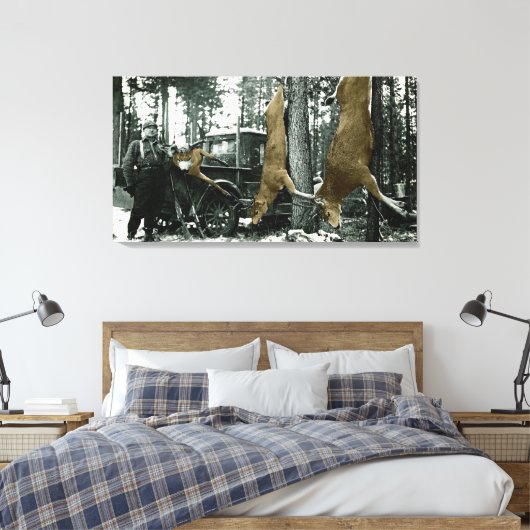 DEER HUNTER  FOTOGRAPH COLORSPLASH CANVAS AFDRUK (Insitu (Slaapkamer))