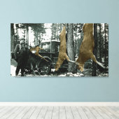DEER HUNTER FOTOGRAPH COLORSPLASH CANVAS AFDRUK (Insitu (Houten vloer))