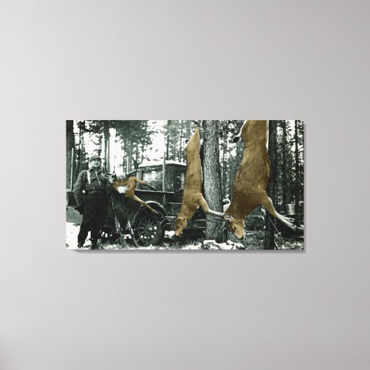 DEER HUNTER FOTOGRAPH COLORSPLASH CANVAS AFDRUK (Voorkant)