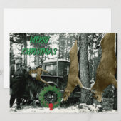 DEER HUNTER  FOTOGRAPH COLORSPLASH FEESTDAGENKAART (Voorkant / Achterkant)