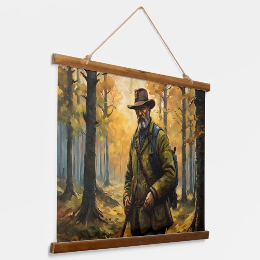 Deer Hunter Hangend Wandkleed (Gebogen)