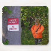 Deer Hunter in Bossen met gebarentaal Muismat (Voorkant)