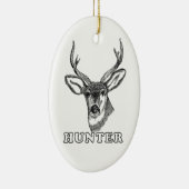 Deer Hunter-kerstversiering Keramisch Ornament (Rechts)